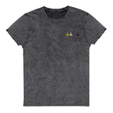 Embroidered enby denim t-shirt