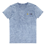 Embroidered enby denim t-shirt